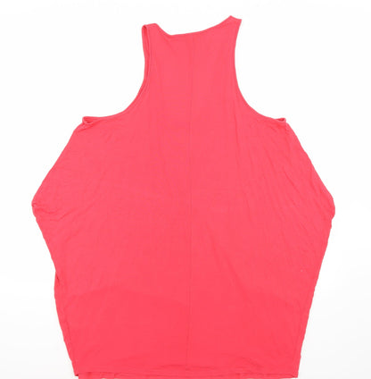 Back view of Topshop women’s pink a-line, size UK 12