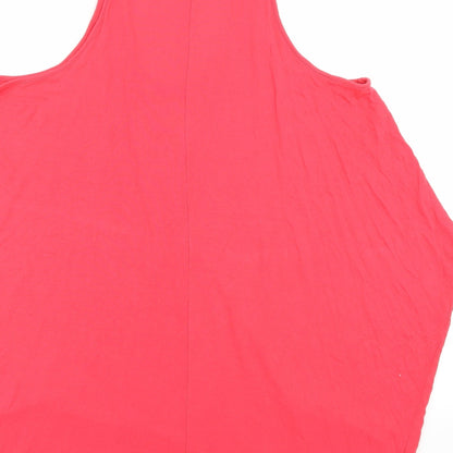 Brand and care label for Topshop women’s pink a-line, size UK 12