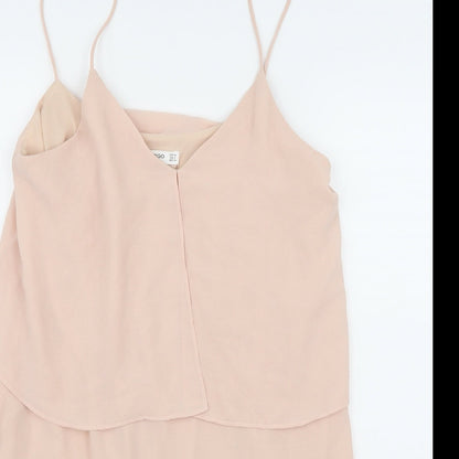 Close-up detail of Mango women’s pink a-line, size M
