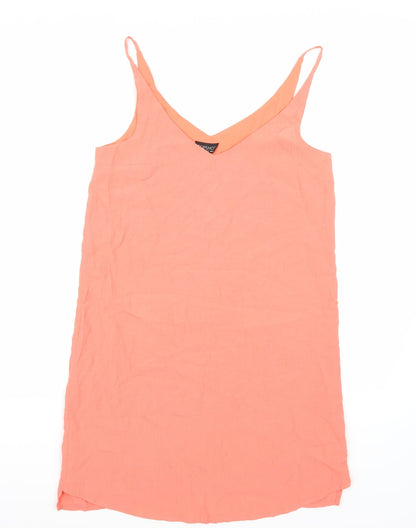 Additional front view of Topshop women’s pink a-line, size UK 8