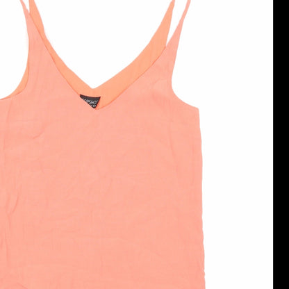 Close-up detail of Topshop women’s pink a-line, size UK 8
