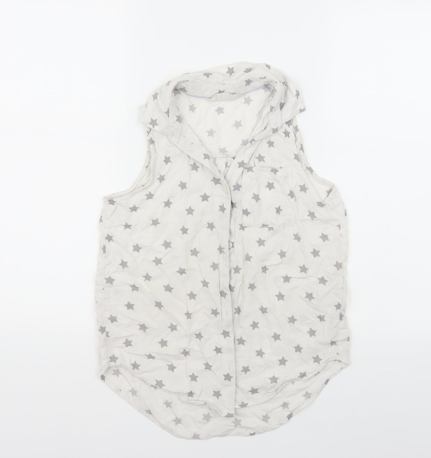 H&M Girls White   Basic Button-Up Size 12 Years