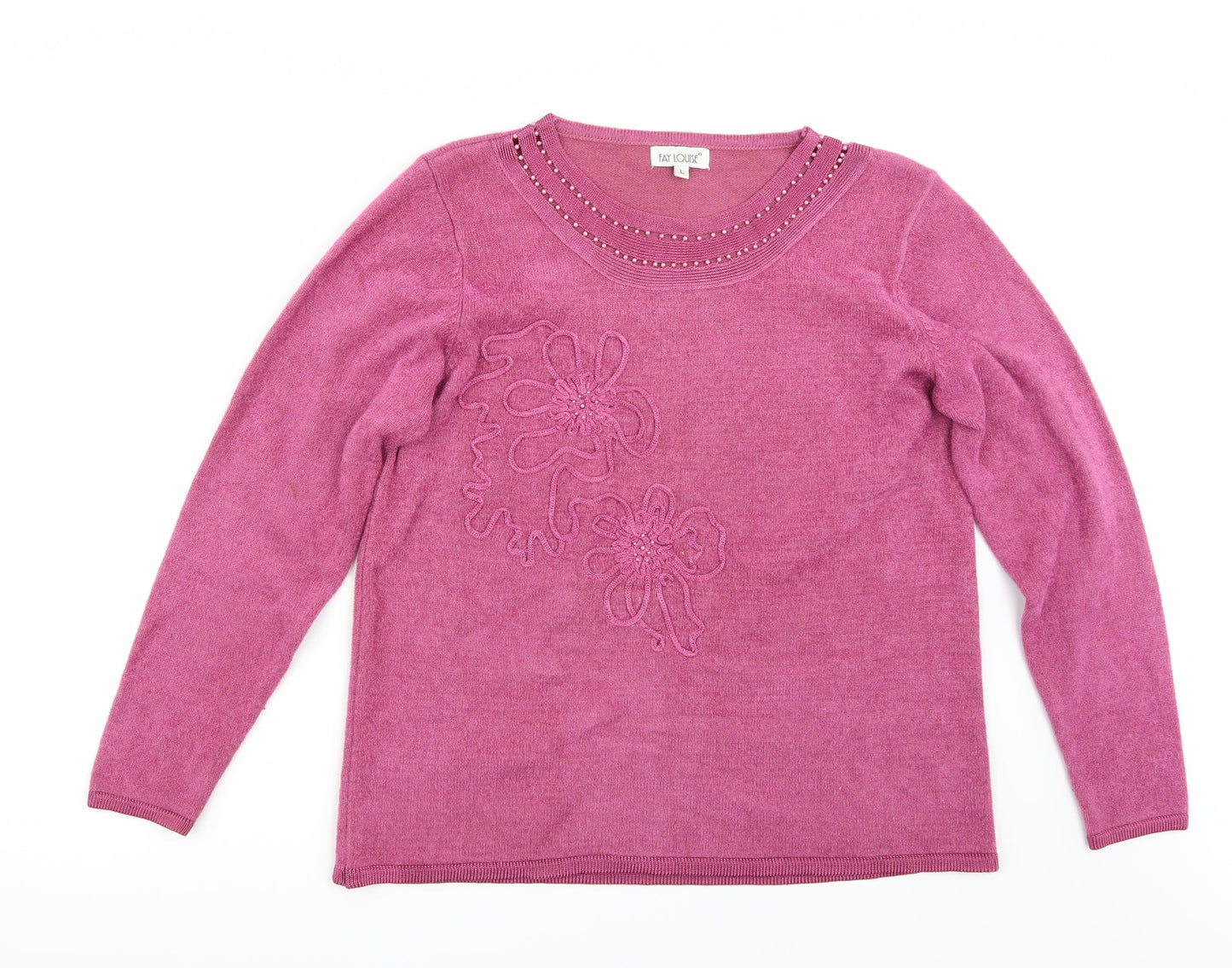 Fay Louise Womens Purple   Pullover Jumper Size L