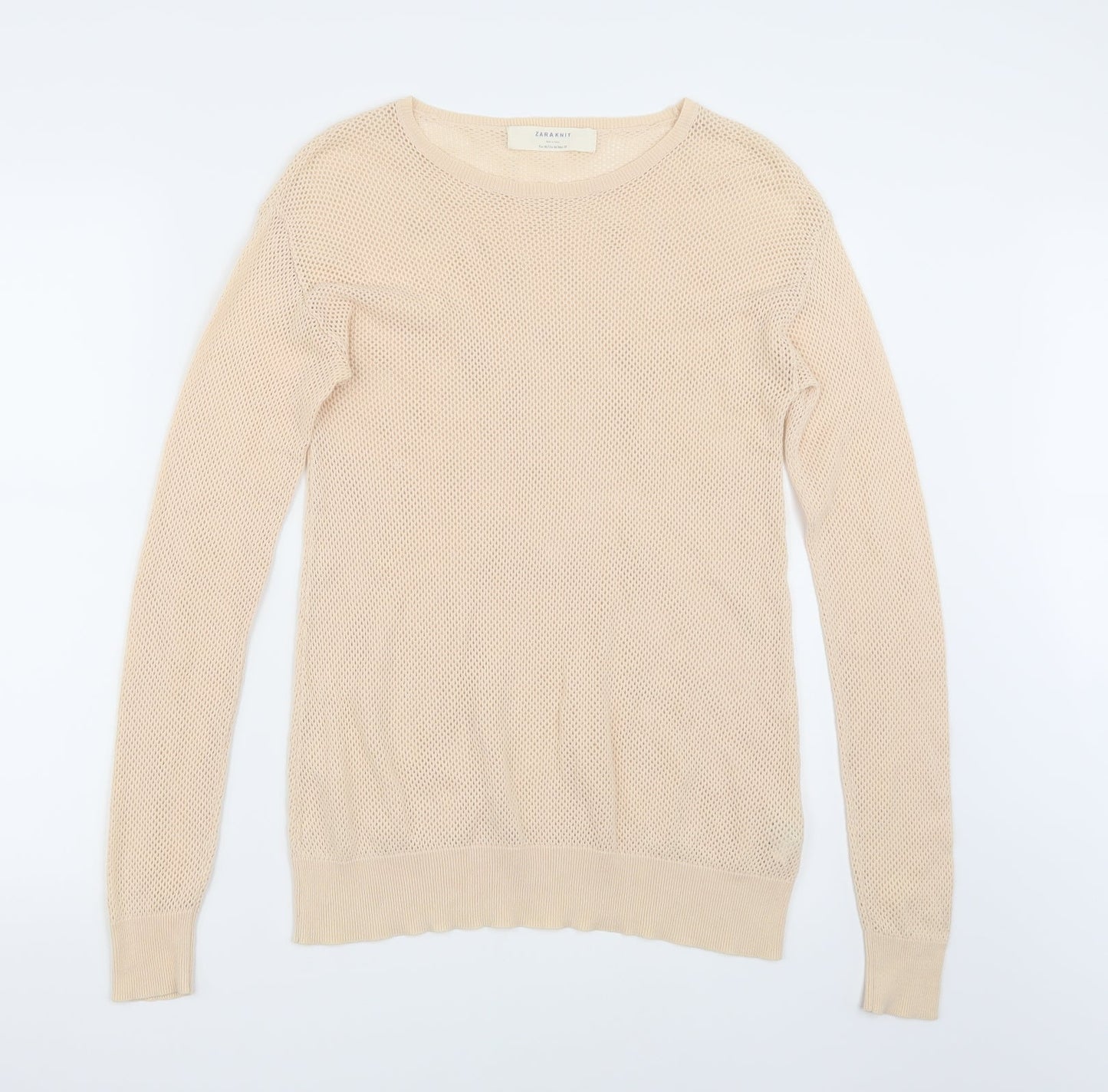 Zara Womens Beige   Pullover Jumper Size M