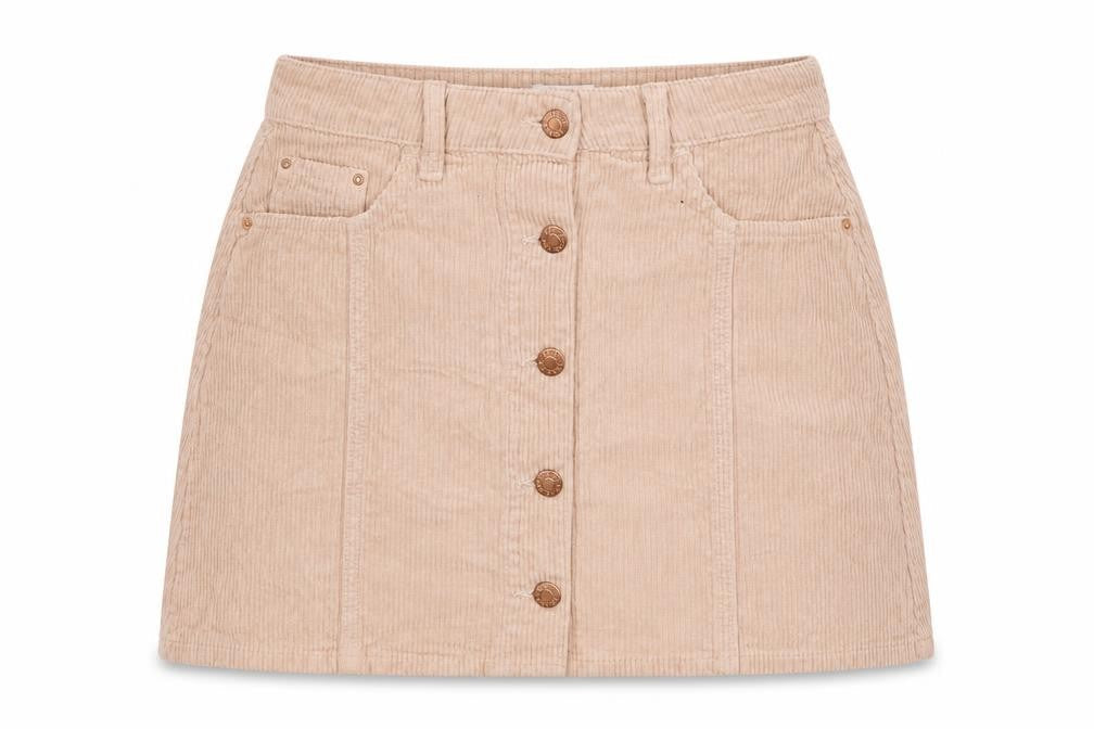 River Island Womens Beige  Corduroy A-Line Skirt Size 8