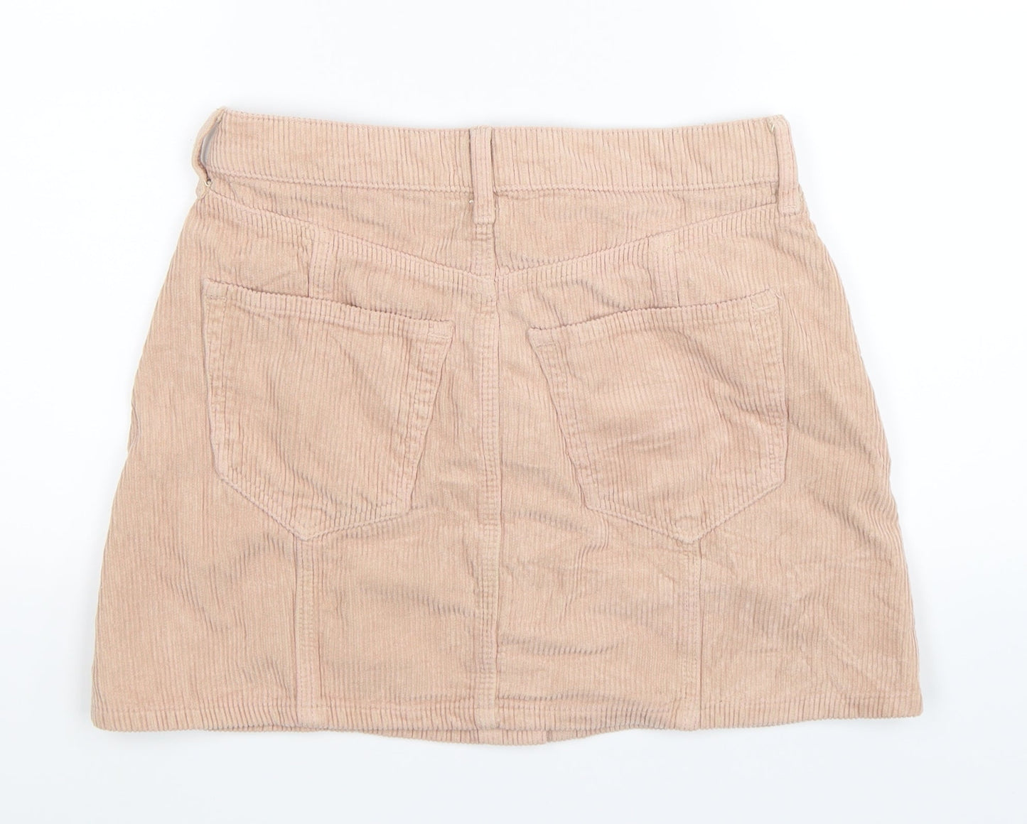 River Island Womens Beige  Corduroy A-Line Skirt Size 8