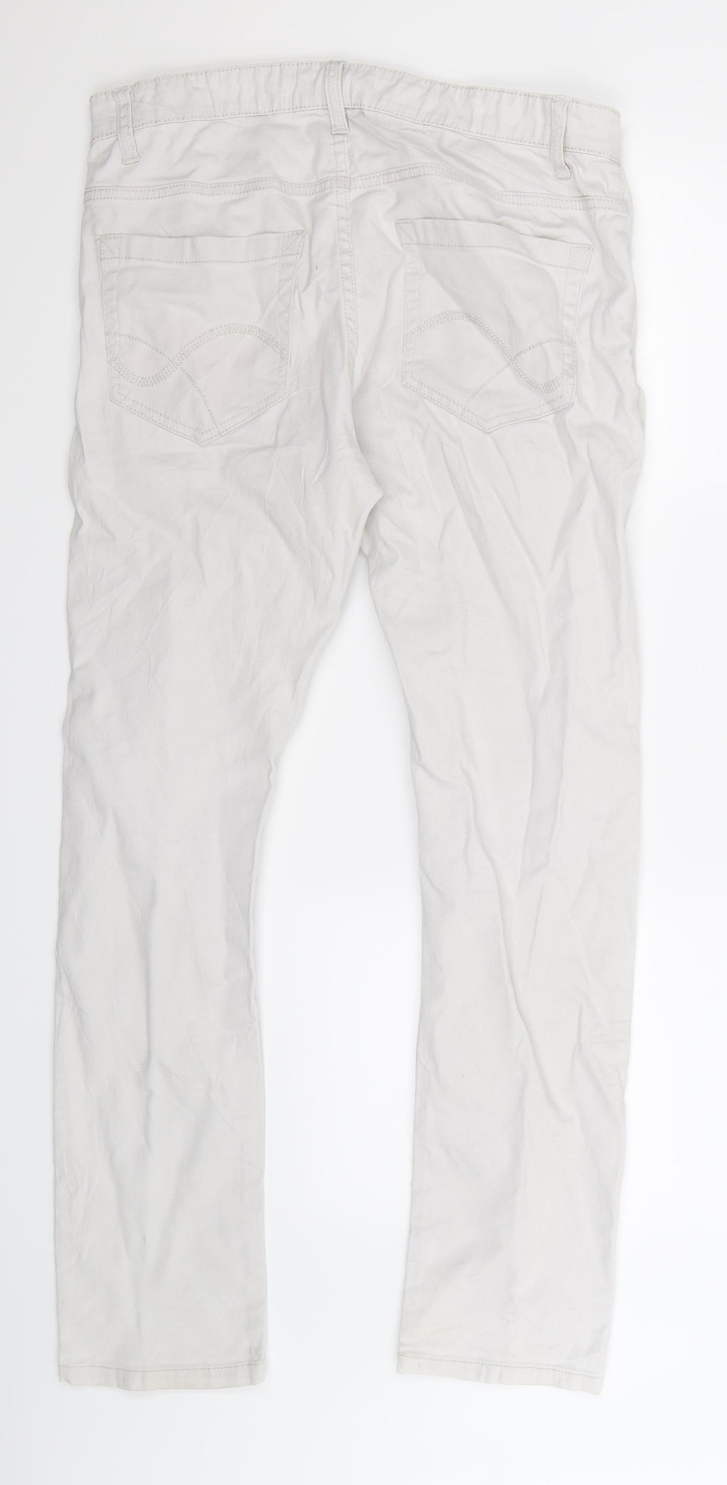 Terranova Womens Grey  Denim Skinny Jeans Size 14 L30 in