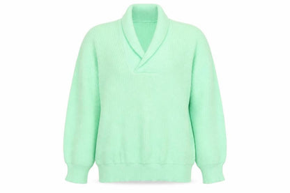 Front view of FROG women’s green knit jumper, size L