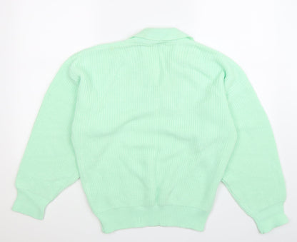 Back view of FROG women’s green knit jumper, size L