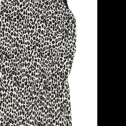 Close-up detail of Next women’s multicoloured animal print bodycon, size UK 8