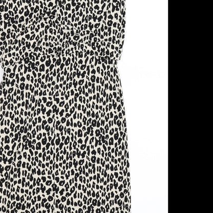 Brand and care label for Next women’s multicoloured animal print bodycon, size UK 8
