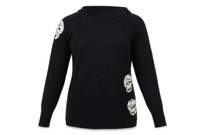 Front view of Cubus women’s black knit jumper, size M