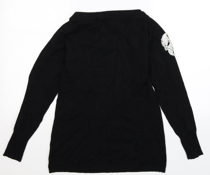 Back view of Cubus women’s black knit jumper, size M