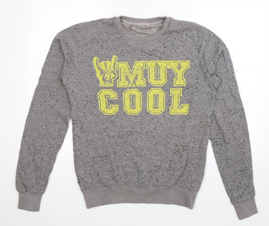 Spanglish Mens Grey   Pullover Sweatshirt Size S