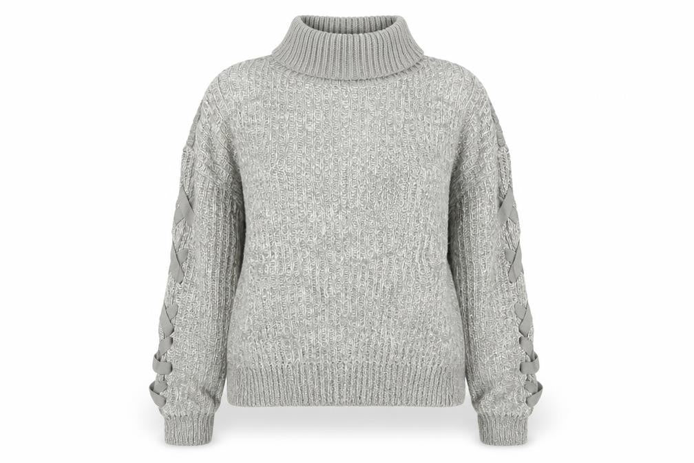 Papaya Womens Grey  Knit Pullover Jumper Size S