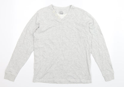 Additional front view of George men’s grey knit jumper, size S