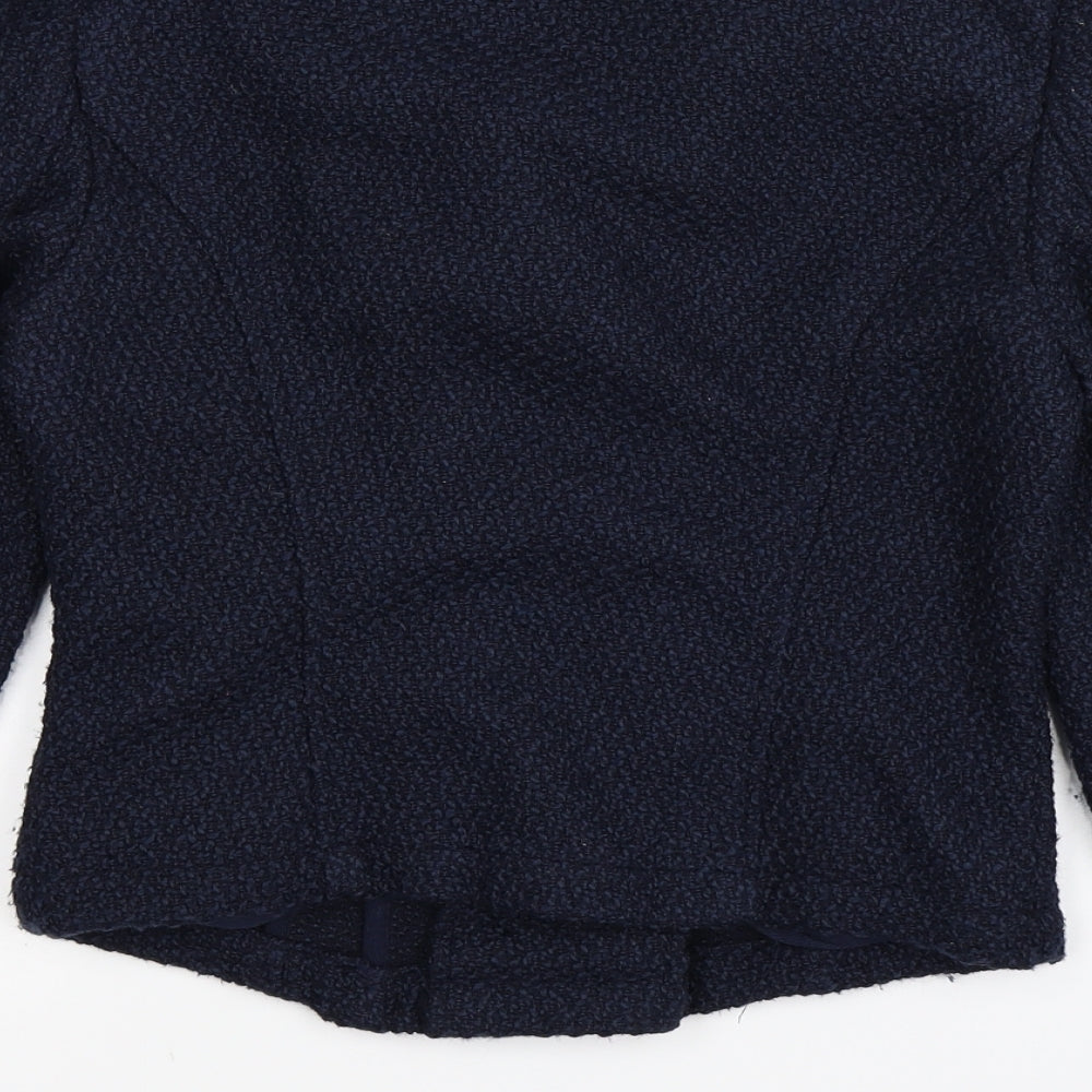 New Look Womens Blue  Knit Jacket Coatigan Size 8