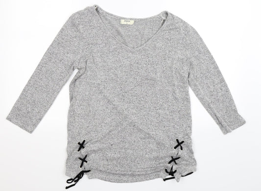 Papaya Womens Grey  Knit Pullover Jumper Size 10