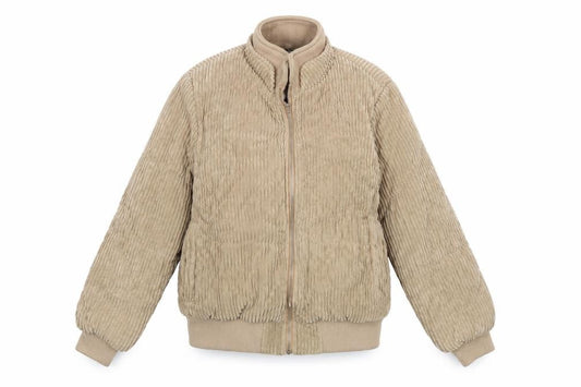 Front view of Boohoo women’s brown jacket, size UK 12