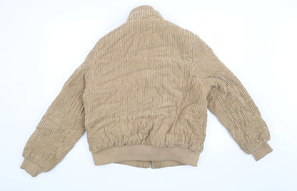 Back view of Boohoo women’s brown jacket, size UK 12