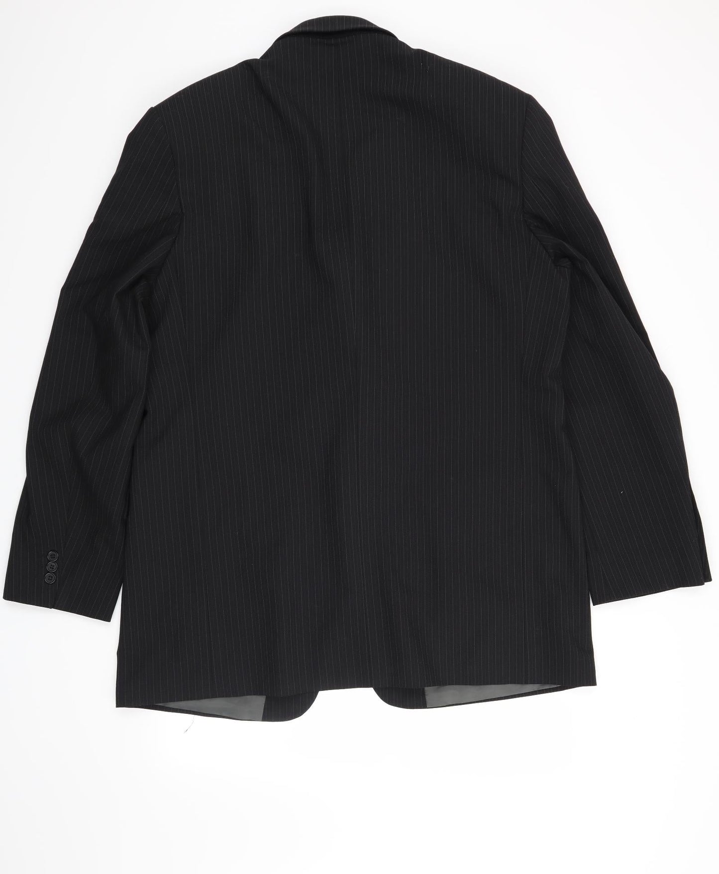 Marks and Spencer Mens Black Striped  Jacket Suit Jacket Size 44