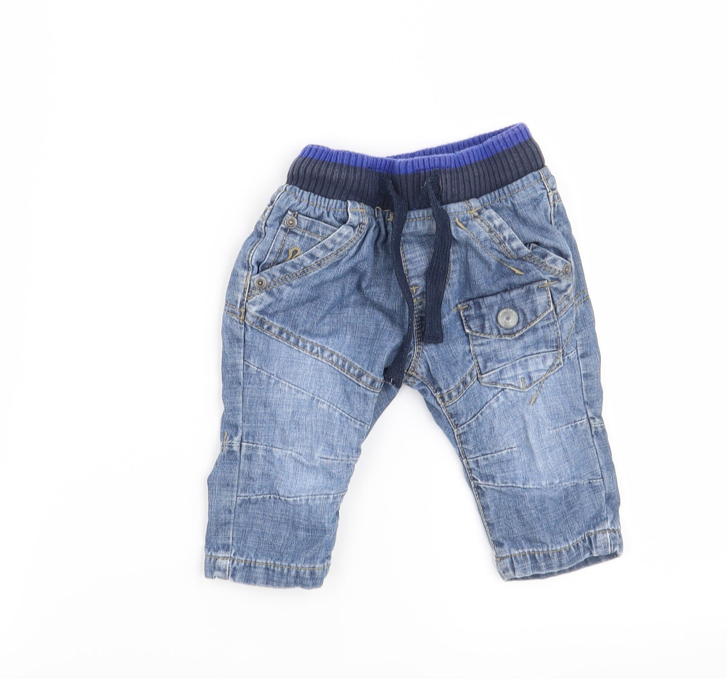 NEXT Boys Blue   Cargo Jeans Size 3-6 Months