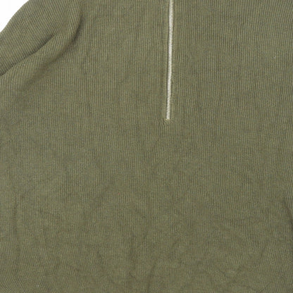 Brand and care label for Atmosphere women’s green knit jumper, size UK 6