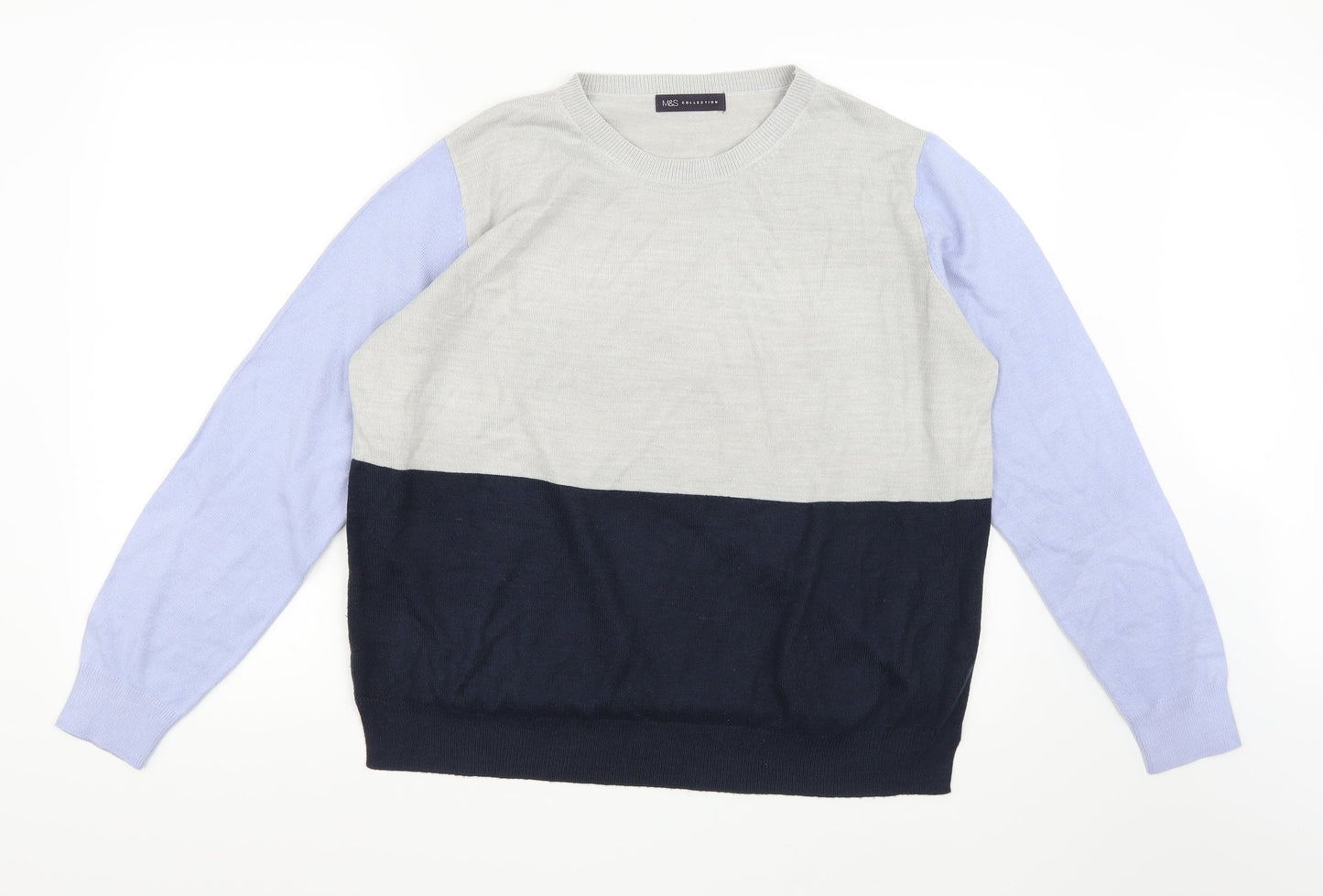Marks and Spencer Womens Blue  Knit Pullover Jumper Size 16