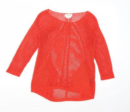 Additional front view of Next women’s red knit jumper, size UK 8