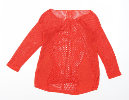 Back view of Next women’s red knit jumper, size UK 8