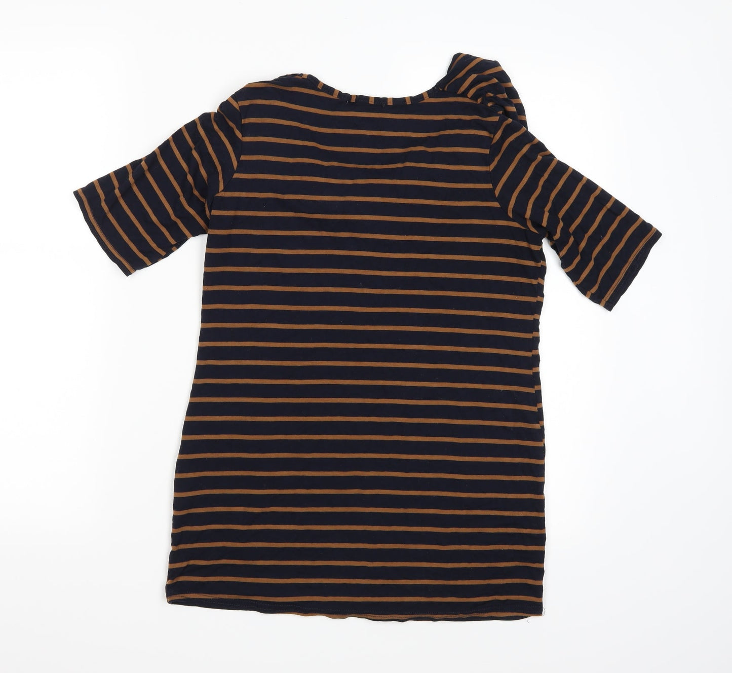 mamas & papas Womens Blue Striped  Basic T-Shirt Size 8