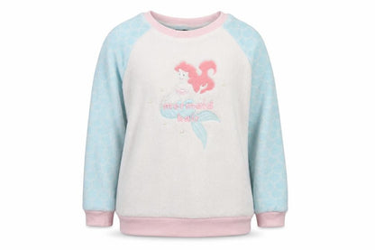 Front view of Disney women’s blue jumper, size UK 12