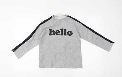 Additional front view of Zara girls’ grey jumper, size 8, years