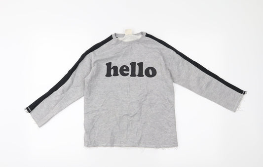 Zara Girls Grey   Pullover Jumper Size 8 Years