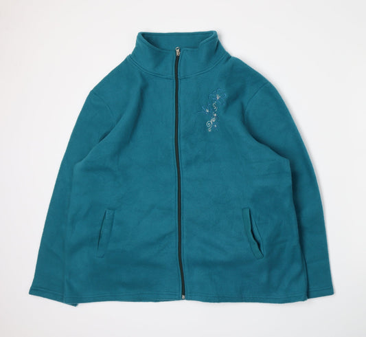 Anne De Lancay Womens Blue   Jacket  Size XL