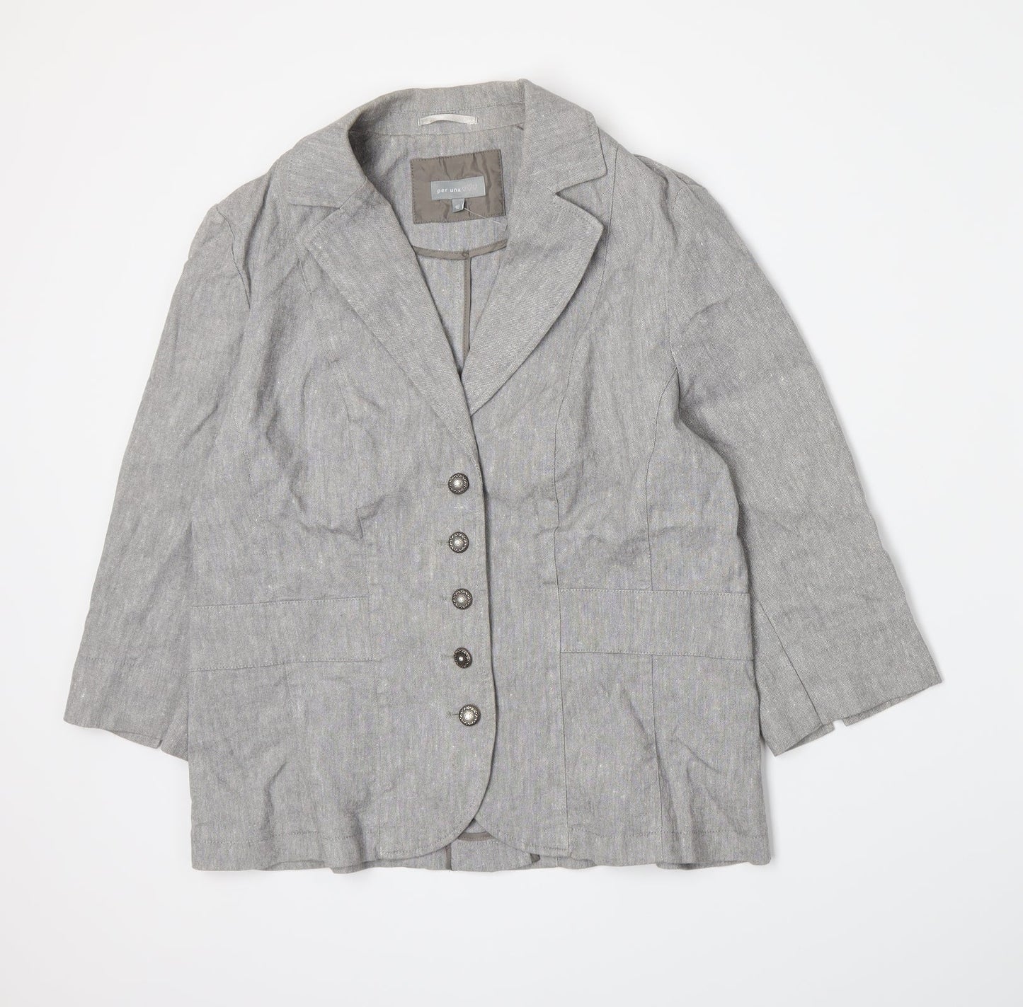 Per Una Womens Grey   Jacket Blazer Size 10