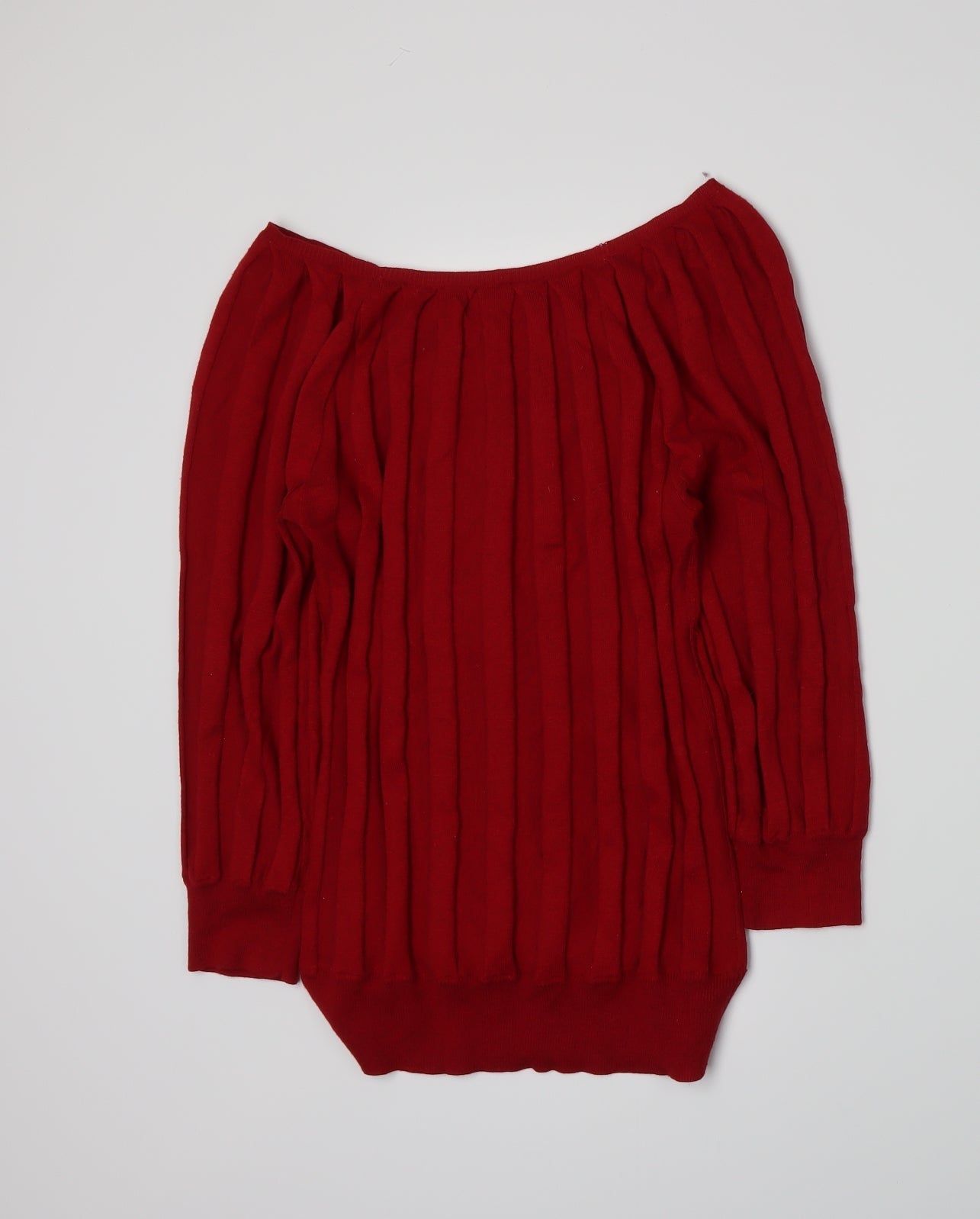 et vous Womens Red  Knit Pullover Jumper Size 12