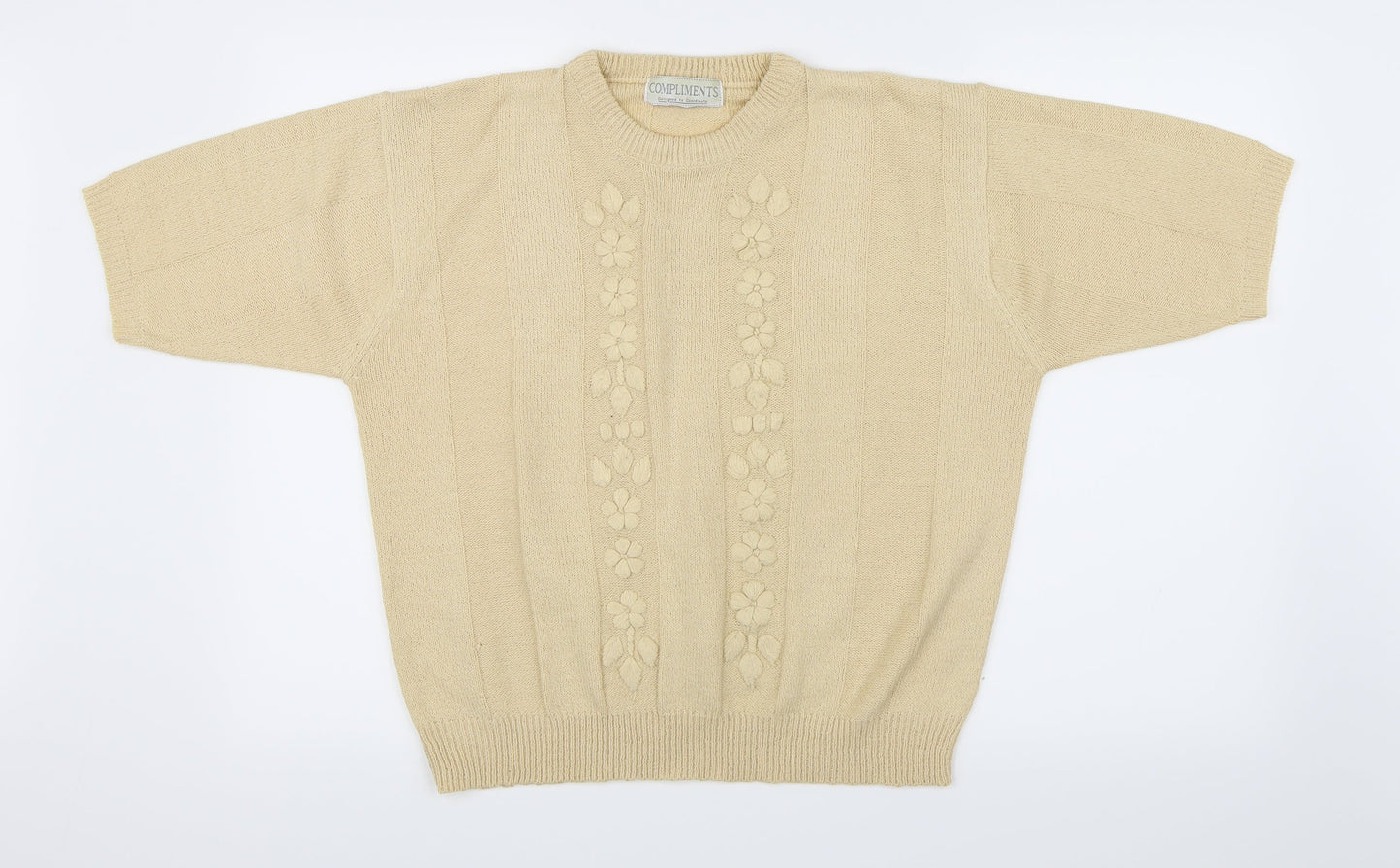 Compliments Womens Beige   Pullover Jumper Size M