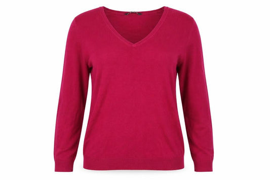 Front view of Le Bon Marché women’s pink jumper, size UK 16