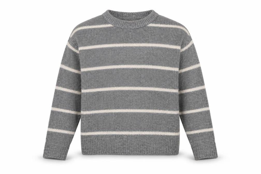 H&M Womens Grey Striped  Pullover Jumper Size XS