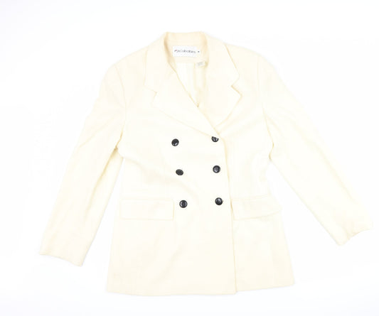 JH Collectibles Womens Ivory Spotted  Jacket Suit Jacket Size 8