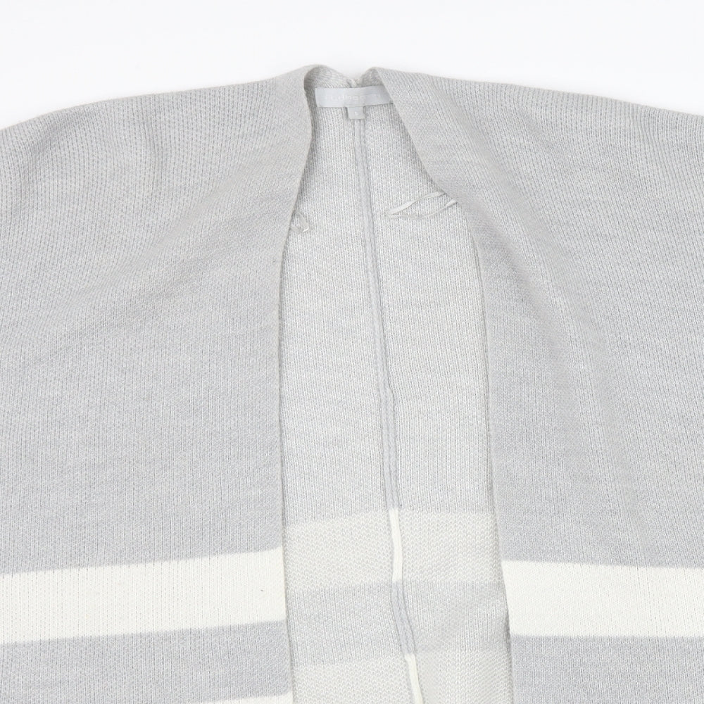 Red Herring Womens Grey Striped  Jacket Poncho Size S