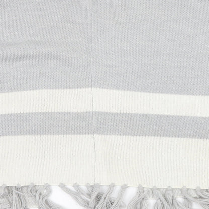 Brand and care label for Red Herring women’s grey striped jacket poncho, size S