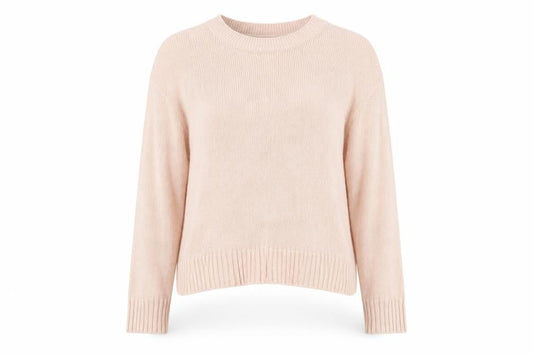 Front view of H&M women’s pink jumper, size M