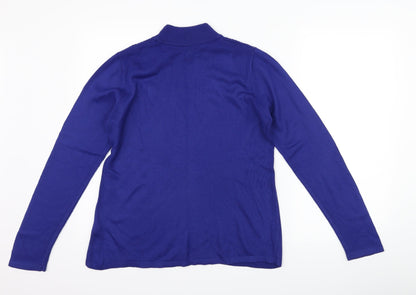 Back view of Bonmarché women’s purple floral jumper, size S