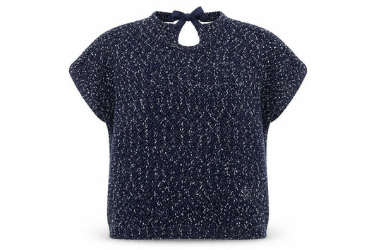 Front view of ESMARA women’s blue jumper, size UK 14