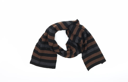 Preworn Mens Brown Striped  Scarf  One Size