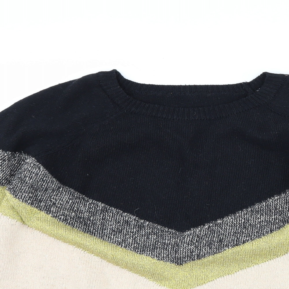 Preworn Womens Brown Striped  Pullover Jumper Size M