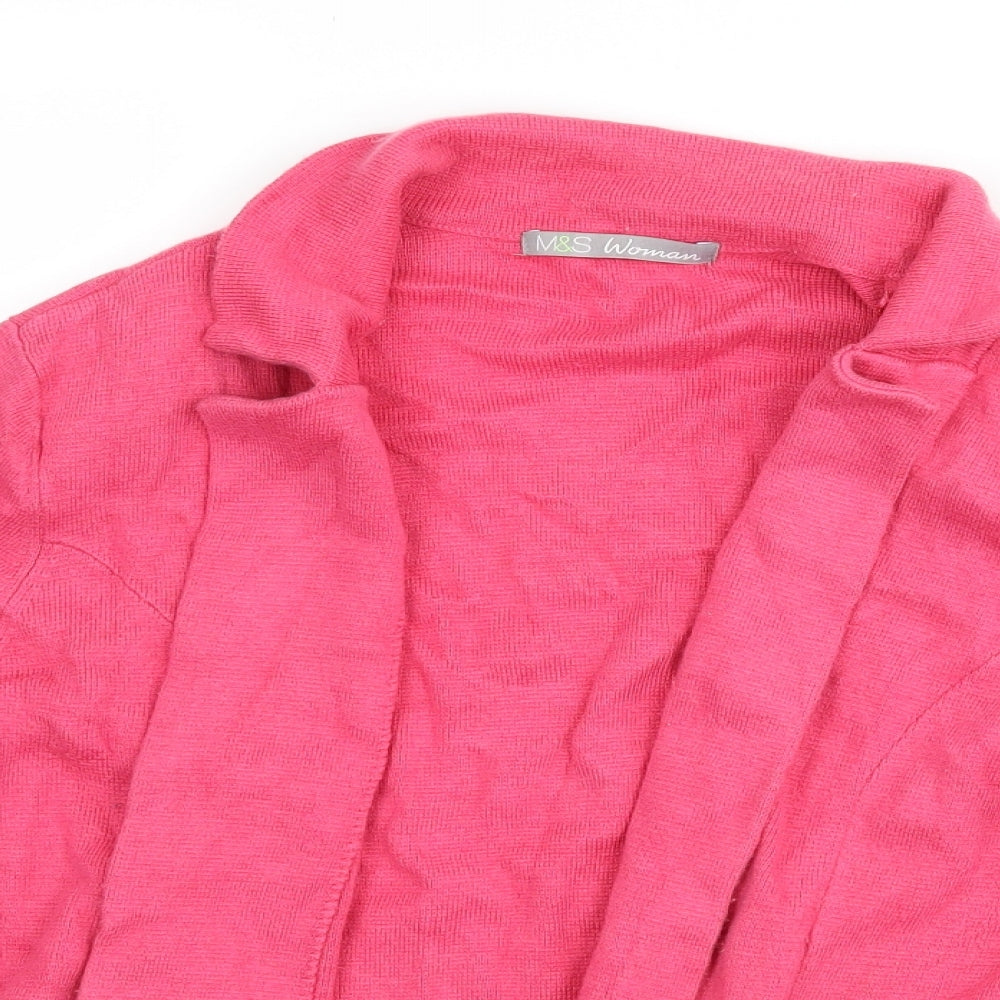 Marks and Spencer Womens Pink   Jacket Blazer Size 12