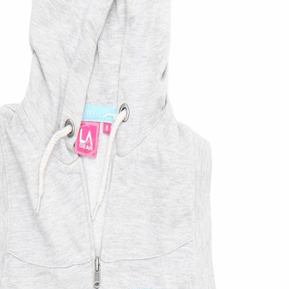 LA Gear Womens Grey   Full Zip Hoodie Size 8